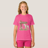 Western Pink Floral Wild Westpferd
