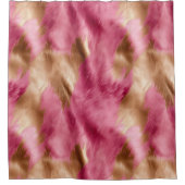 Western Pink Gold Cowgirl Cowhide Duschvorhang (Vorderseite)