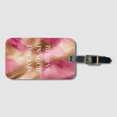 Western Pink Gold Cowgirl Cowhide Gepäckanhänger (Vorderseite (Horizontal))