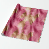 Western Pink Gold Cowgirl Cowhide Geschenkpapier (Ungerollt)
