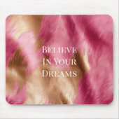 Western Pink Gold Cowgirl Cowhide Mousepad (Vorne)