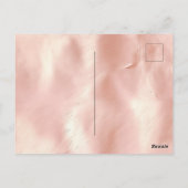 Western Pink Gold Cowgirl Cowhide Postkarte (Rückseite)