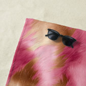 Western Pink Gold Cowgirl Cowhide Strandtuch (Beispiel)