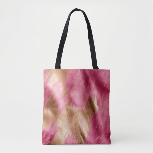 Western Pink Gold Cowgirl Cowhide Tasche (Vorderseite)