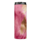 Western Pink Gold Cowgirl Cowhide Thermosbecher (Rückseite)