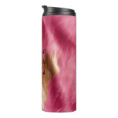 Western Pink Gold Cowgirl Cowhide Thermosbecher (Nach rechts gedreht)