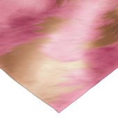 Western Pink Gold Cowgirl Cowhide Tischdecke (Schrägansicht)