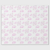 Western Pink Rancher Cowgirl Hat Boots Geschenkpapier (Flach)