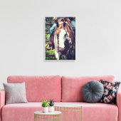 Western Pinto in Sepia Leinwanddruck (Insitu (Wohnzimmer))