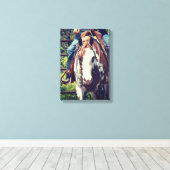 Western Pinto in Sepia Leinwanddruck (Insitu (Holzboden))