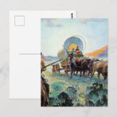 Western "Pioneers" Kunst, Dichtung und Musik Postkarte (Vorne/Hinten)