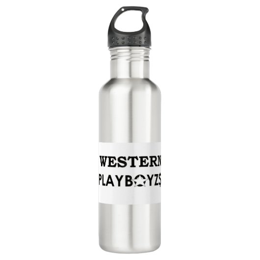 WESTERN PLAYBOIZ / JMT SKATERBOARDS / IPIX EDELSTAHLFLASCHE (Vorderseite)