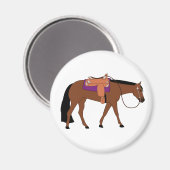 Western Pleasure Horse Magnet (Vorderseite/Rückseite)