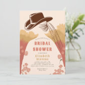 Western Prairie Wildblumen Rustikales Brautparty Einladung (Stehend Vorderseite)