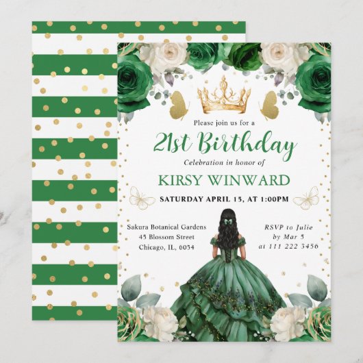 Western Princess Birthday Einladung (Vorne/Hinten)