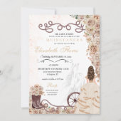 Western Princess Charro Quinceañera Einladung (Vorderseite)