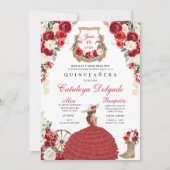 Western Princess Quinceañera Einladung (Vorderseite)