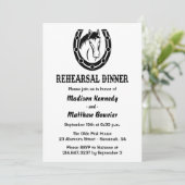 Western Probe Abendessen Rustikale Hochzeit Einladung (Stehend Vorderseite)