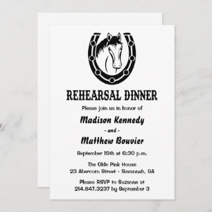 Western Probe Abendessen Rustikale Hochzeit Einladung