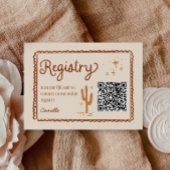 Western QR-Brautparty-Registrierung Begleitkarte