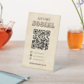 Western QR Code Süd scanne mich Social Media Sockelschild (In SItu)