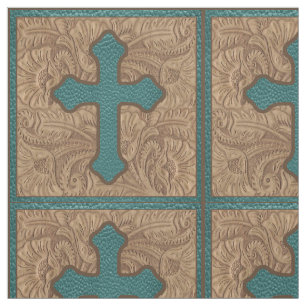 Western-queres aquamarines und stoff