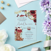 Western Quinceanera Acryleinladungen (In Situ (Hochzeit))