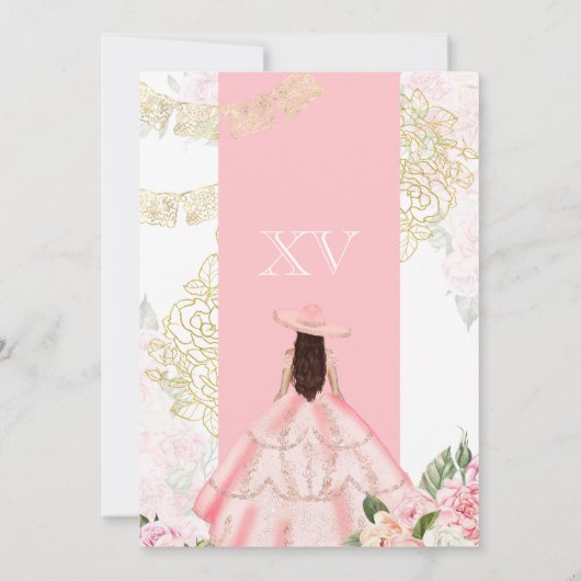 Western Quinceanera Einladung (Rückseite)