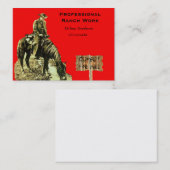 WESTERN-RANCH-COWBOY-GESCHÄFTS-KARTETEMPLET VISITENKARTE (Vorne/Hinten)