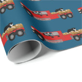 Western Ranch Cowboy In Lkw mit Hay und Hund Geschenkpapier (Rolleneckpunkt)