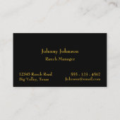 Western Ranch Cowboy Sunset Business Cards 2 Visitenkarte (Rückseite)