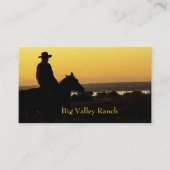 Western Ranch Cowboy Sunset Business Cards 2 Visitenkarte (Vorderseite)