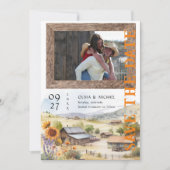 Western Ranch Hochzeit speichern Datum (Vorderseite)