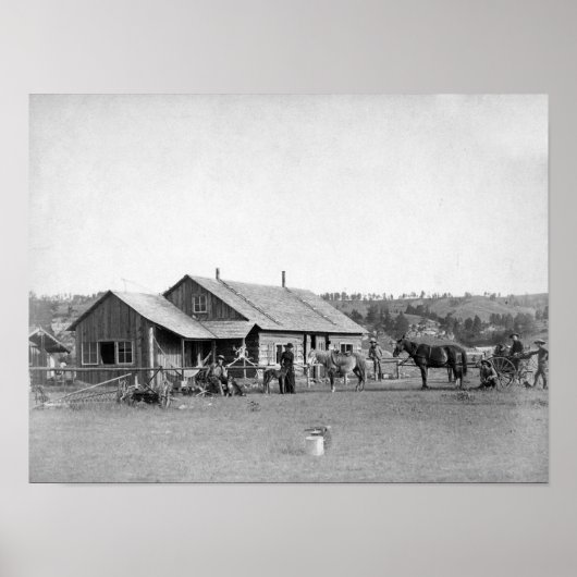 Western Ranch House in South Dakota Poster (Vorne)