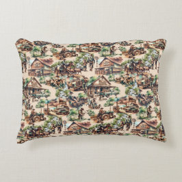 Western Ranch oder Landbebauungslandschaft Dekokissen