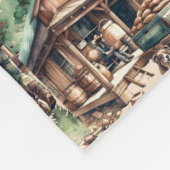 Western Ranch oder Landbebauungslandschaft Fleecedecke (Ecke)