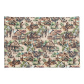 Western Ranch oder Landbebauungslandschaft Kissenbezug (Rückseite-Rechts)