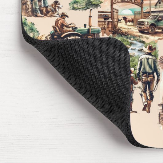 Western Ranch oder Landbebauungslandschaft Mousepad (Ecke)