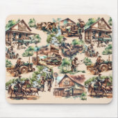 Western Ranch oder Landbebauungslandschaft Mousepad (Vorne)
