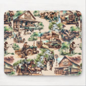 Western Ranch oder Landbebauungslandschaft Mousepad (Vorne)