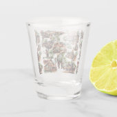 Western Ranch oder Landbebauungslandschaft Schnapsglas (Rückseite)