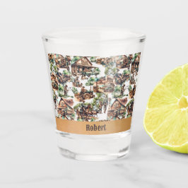 Western Ranch oder Landbewirtschaftungslandschaft Schnapsglas