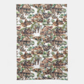 Western Ranch oder Landschaftslandschaft Geschirrtuch (Vertikal)