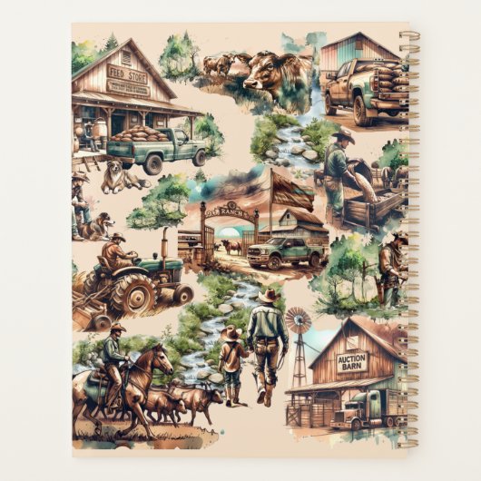 Western Ranch oder Landschaftslandschaft Planer (Rückseite)