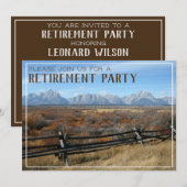 Western Ranch Party Einladung für die Altersversor (Vorne/Hinten)