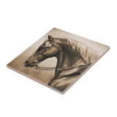 Western Ranch Pferd Altes Foto Sepia Fliese (Seite)