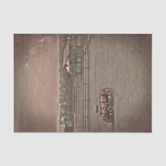 Western Ranch Vintag Land Rustikaler Bauernwagen Seidenpapier (Vorderseite)