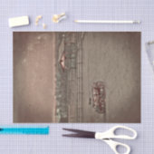 Western Ranch Vintag Land Rustikaler Bauernwagen Seidenpapier (Handwerk)