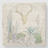 Western Range Wüste Südwestlicher Hirschschädel Steinuntersetzer (Vorderseite)