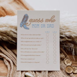 Western rät, wer Baby Duschspiel